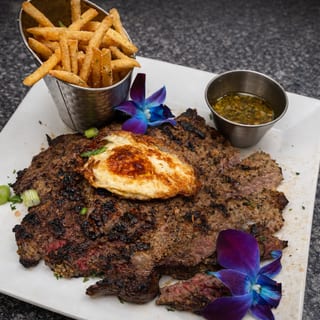Grilled NY Strip and Fried Egg
